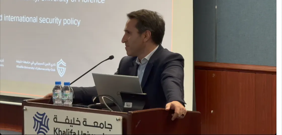 Dr. Luigi Martino presenting at Khalifa University Summer School on AI Ethics